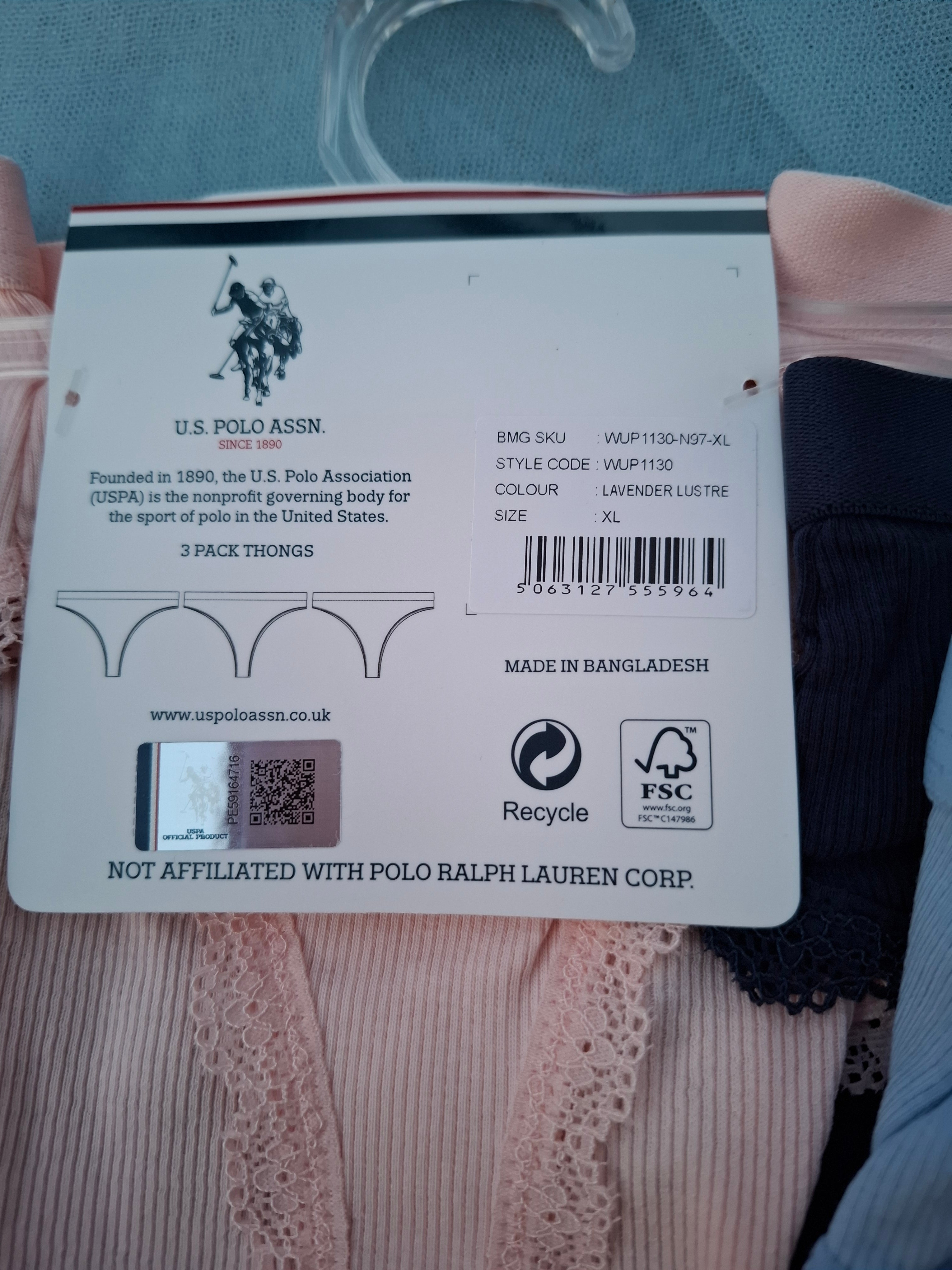 U.S.POLO ASSN. 3 vnt. kelnaičių komplektas