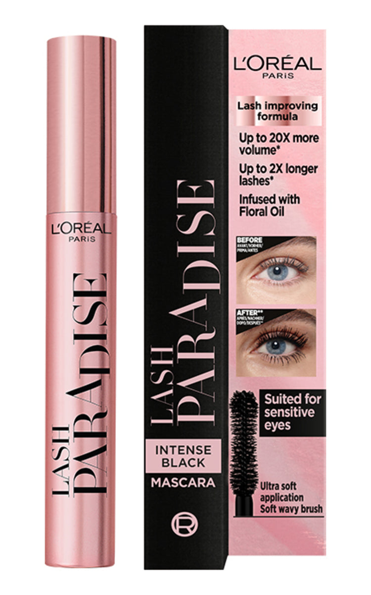 L'Oréal Paris Lash Paradise Extra Black | Blakstienų tušas 6,4ml | Intensyviai juodas ir prabangus