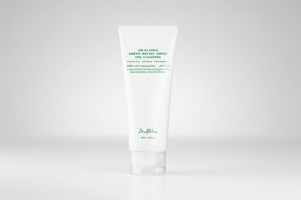 Dr. Althea Green Relief | Amino rūgščių gelinis valiklis – lengvas drėkinamasis gelis riebiai, mišriai ir linkusiai į spuogus odai 100ml