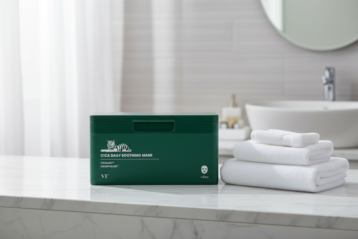 VT Cosmetics Cica Daily Soothing Mask | Drėkinanti raminanti lakštinė kaukė 30 vnt.