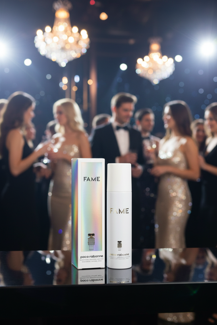 Paco Rabanne Fame | Parfumuotas dezodorantas moterims 150ml – gėlių žiedų ir mangų aromatas