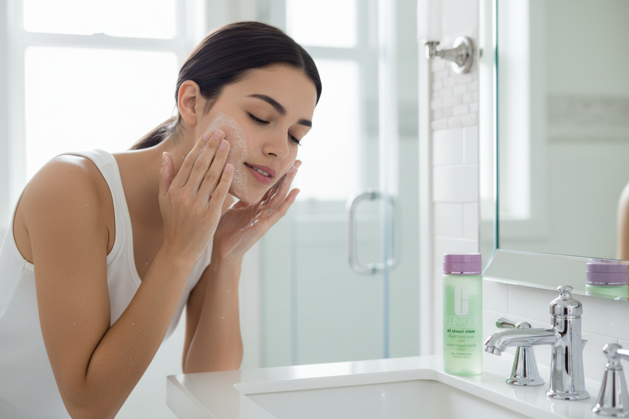 Clinique All About Clean | Skystas veido prausiklis sausai ir mišriai odai 200ml | Gilus ir švelnus valymas