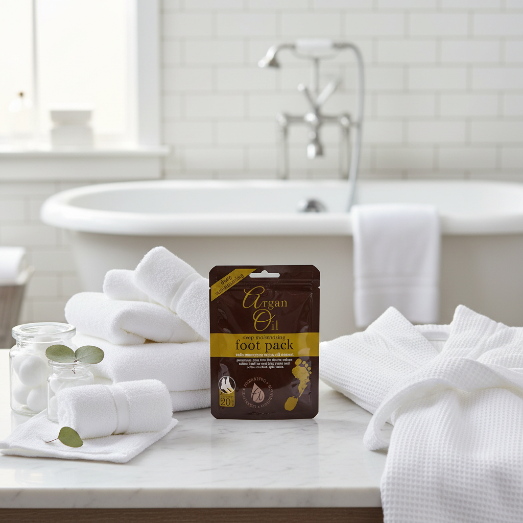Xpel Body Care Argan Oil Deep Moisturising Foot Pack| Drėkinanti pėdų kaukė | 5 vnt.