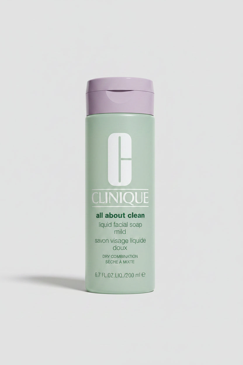 Clinique All About Clean | Skystas veido prausiklis sausai ir mišriai odai 200ml | Gilus ir švelnus valymas